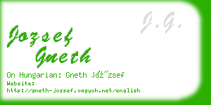 jozsef gneth business card